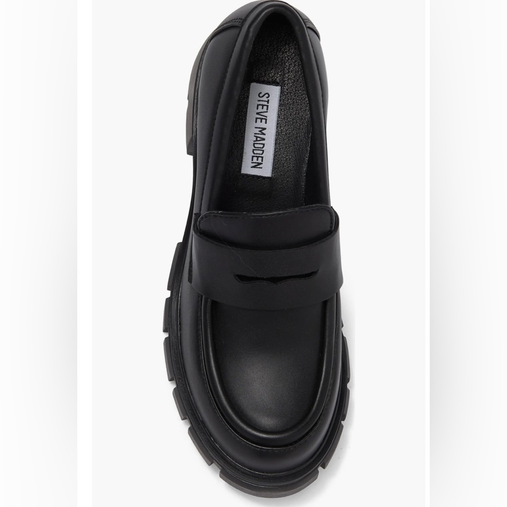 New Steve Madden Handy Platform Faux Leather Loafer (Women size 7)